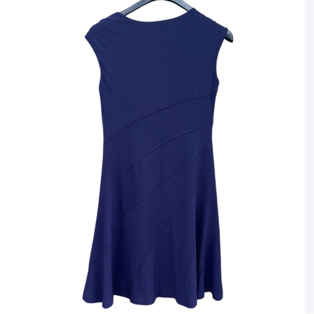 NWT Jones NY Sleeveless Tiered Dress Size 8 Navy Business Casual Work Career - Picture 4 of 16